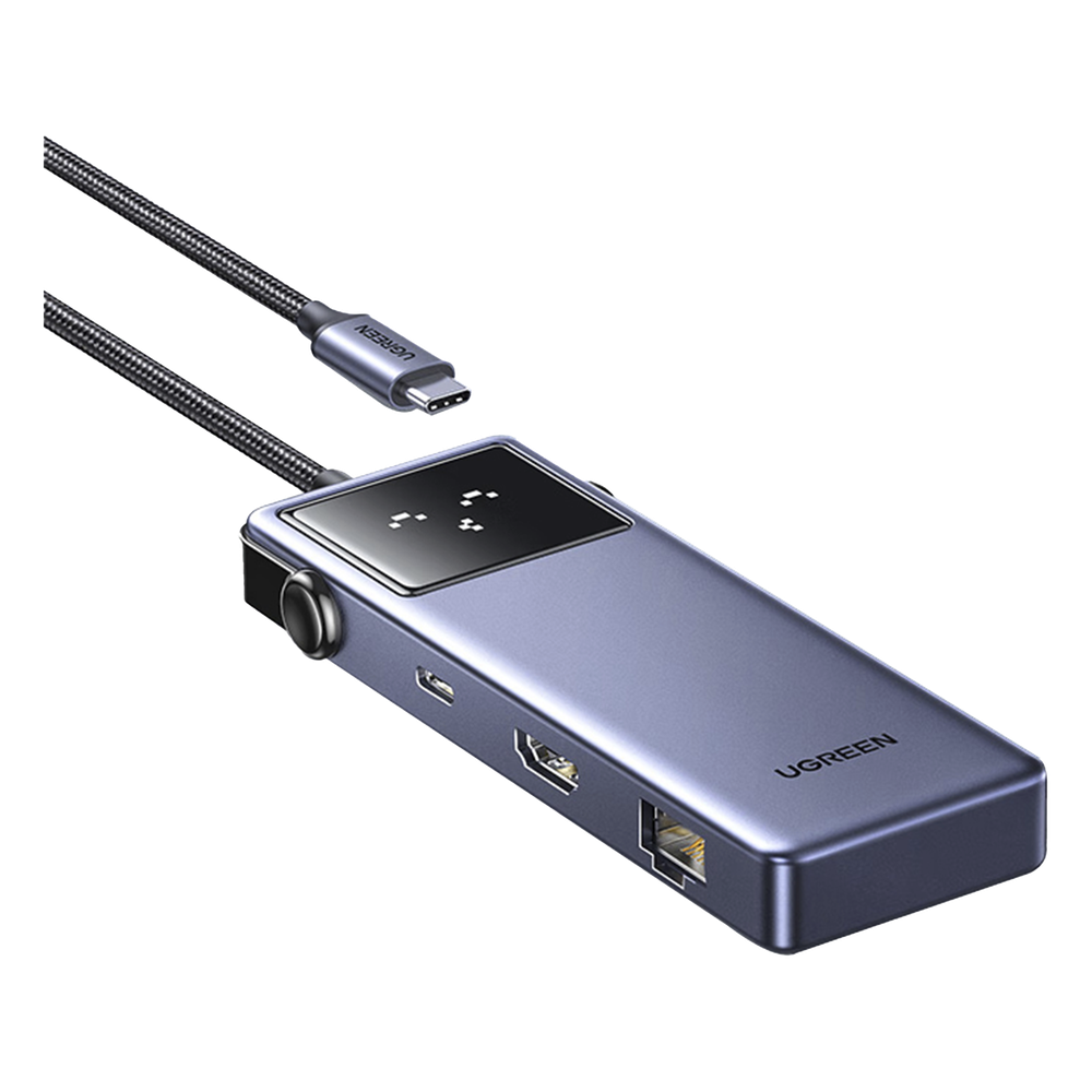 Hub USB-C 7 en 1 UGREEN 45155 | HDMI 4K@60Hz (vs 30Hz del 10 en 1) | 2×USB-A 3.0 + USB-C 3.0 + USB-A 2.0 | Gigabit Ethernet | PD 100W | Nintendo Switch Steam Deck ROG Ally | Cable 20cm | SKU 45155