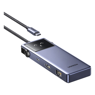 Hub USB-C 7 en 1 / USB-C a HDMI 4K 60Hz / 2x USB-A 3.0 + USB-C 3.0 + USB-A 2.0 / Gigabit Ethernet / PD 100W / Cable 20 cm (7.9 in)