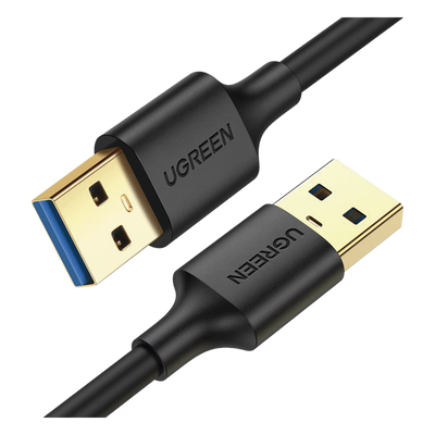 Cable USB-A 3.0 a  USB-A 3.0 / 3 Metros / Macho a Macho / Conector Niquelado / Núcleo de Cobre Estañado / Blindaje Múltiple / Velocidad 5Gbps / No Requiere Controlador / Compatible con USB 2.0 Y USB 1.1