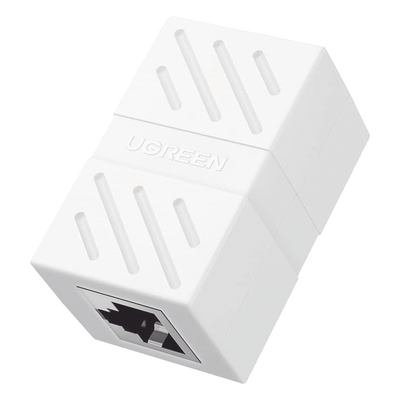 Acoplador (Extensor de Cable Ethernet RJ45 a RJ45) | 1000Mbps | Compatibilidad con Cat7 Cat6A Cat6 Cat5e | Compatible con POE | Ignífugo | ABS | Color Blanco