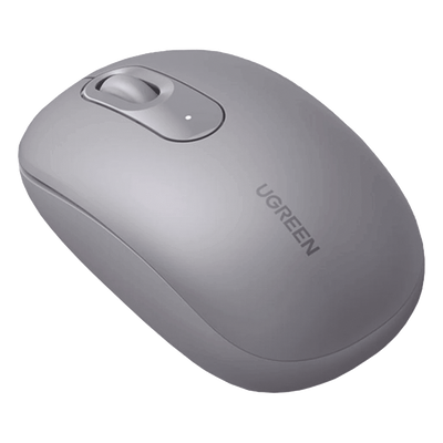 Mouse Inalámbrico 2.4G 800/1200/1600/2400 DPI | Función de 3 botones | Alcance 10m | Silencioso |  Ergonómico | Anti-caída y Anti-interferencias | Batería Alcalina AA incluida  | Color Grey.