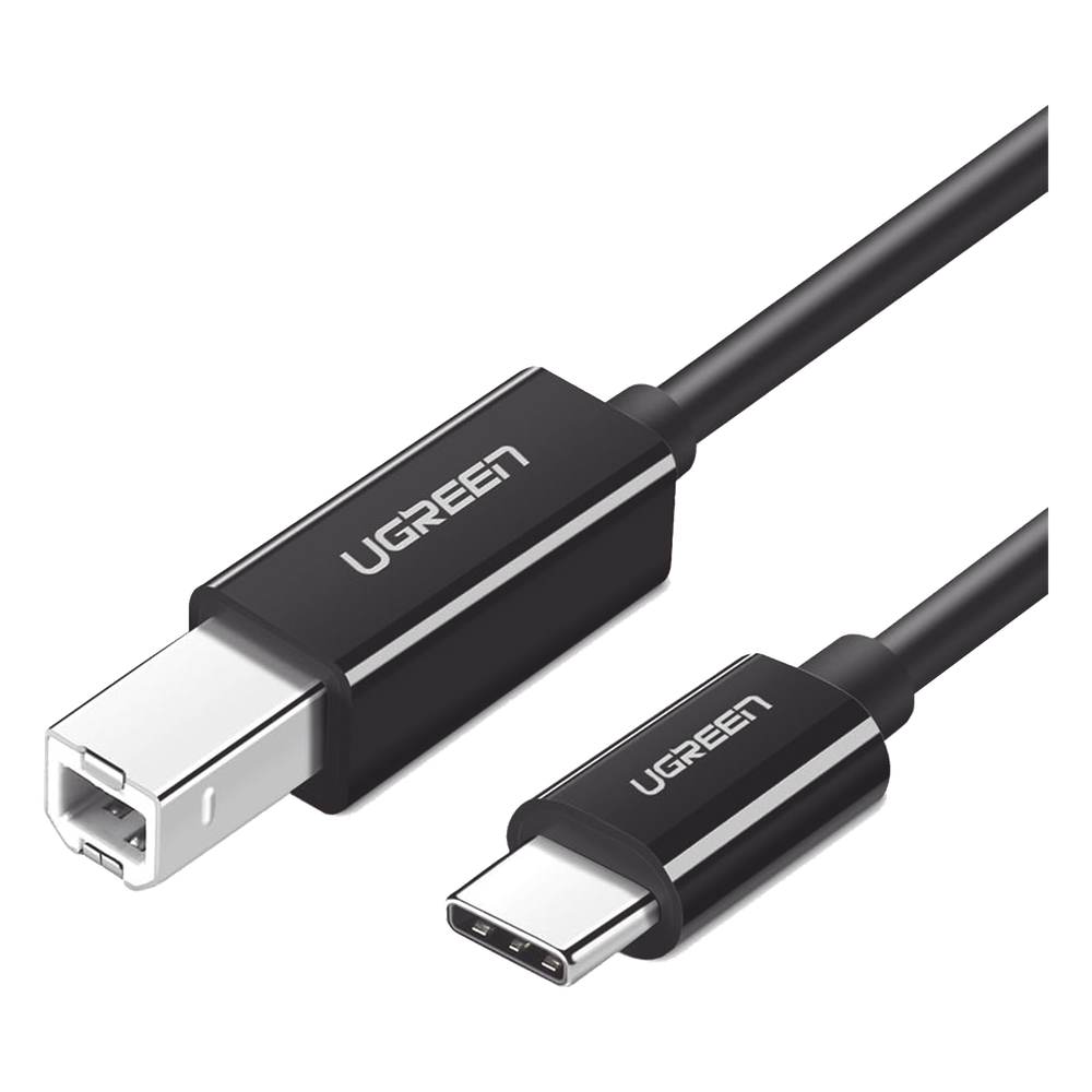 Cable USB-C a USB-B UGREEN 1m | Impresora MacBook HP Brother Canon Epson Xerox | Escáner DAC Audio | USB 2.0 480Mbps | Triple Blindaje EMI | Thunderbolt 3 | TPE | SKU 50446