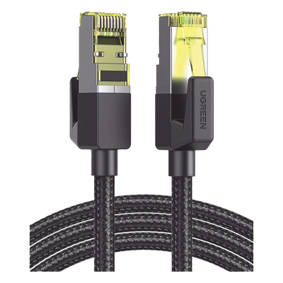 Cable Ethernet Cat7 CLASS F/FTP Redondo con Malla de Nylon 3 Metros (9.84 Pies)