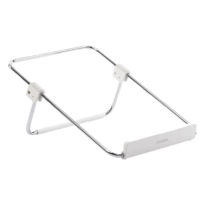 Soporte para Laptop / Plegable / Ajustable de 87 a 131 mm / Amplia compatibilidad 11''-16'' / Capacidad de carga 20 KG / Antideslizante /  Ultra Ligero / Metal / ABS / Silicona / Color Plata
