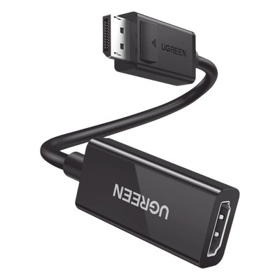 Convertidor DisplayPort a HDMI 4K@60Hz | 3D | HDR | Blindaje Interno | Botón Liberador | Largo 25 cm (9.84 Pulgadas) | Carcasa de ABS | Plug & Play.