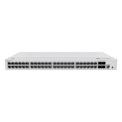 Switch PoE Administrable Capa 3 / 48 Puertos Gigabit PoE / 4 Uplink 10GE SFP+ / PoE Perpetuo / 380W / iStack / ERPS