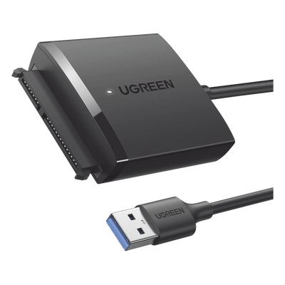 Adaptador USB 3.0 a SATA III | Compatible con Disco Duro HDD y SSD de 2.5" y 3.5" de hasta 12 TB | Velocidad USB 3.0 de hasta 5 Gbps | Alta Velocidad con UASP & TRIM | Cable de 50 cm.
