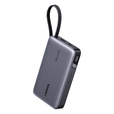 Power Bank 20000mAh con Cable Integrado / Carga Rápida 100W / USB-C PD 3.0 / 4 Celdas Li-ion / 72Wh / Carga Múltiple 145W / Compacto 139x80x27mm