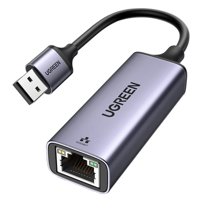 Adaptador de Red USB-A 3.0 a RJ45 /Admite 10/100/1000 Mbps / Caja de Aluminio / Longitud del cable 10 cm