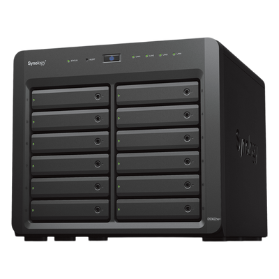 Servidor NAS Synology DiskStation DS3622xs+ | 12 Bahías | Intel Xeon 6 Núcleos | 16 GB DDR4 ECC | 10GbE RJ-45 | Expansión Hasta 36 Bahías | RAID F1, 0, 1, 5, 6, 10 | Caché NVMe SSD .