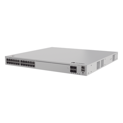 Switch Administrable Capa 3 / 24 Puertos PoE 1000/2.5Gbps / 4 Puertos 10GE SFP+ / 200 Gbps / PoE Perpetuo 400W / iStack / ERPS