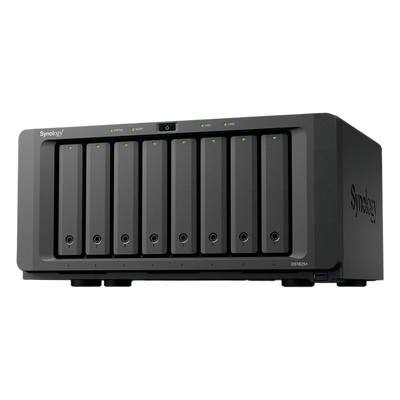 NAS DiskStation DS1825+ | 8 Bahías | AMD Ryzen V1500B | 8 GB DDR4 ECC | Hasta 2,239 MB/s Lectura | 2 Puertos 2.5GbE | Expansión PCIe 3.0 | Compatible con 10GbE y 25GbE | Caché SSD M.2 | Synology DSM.