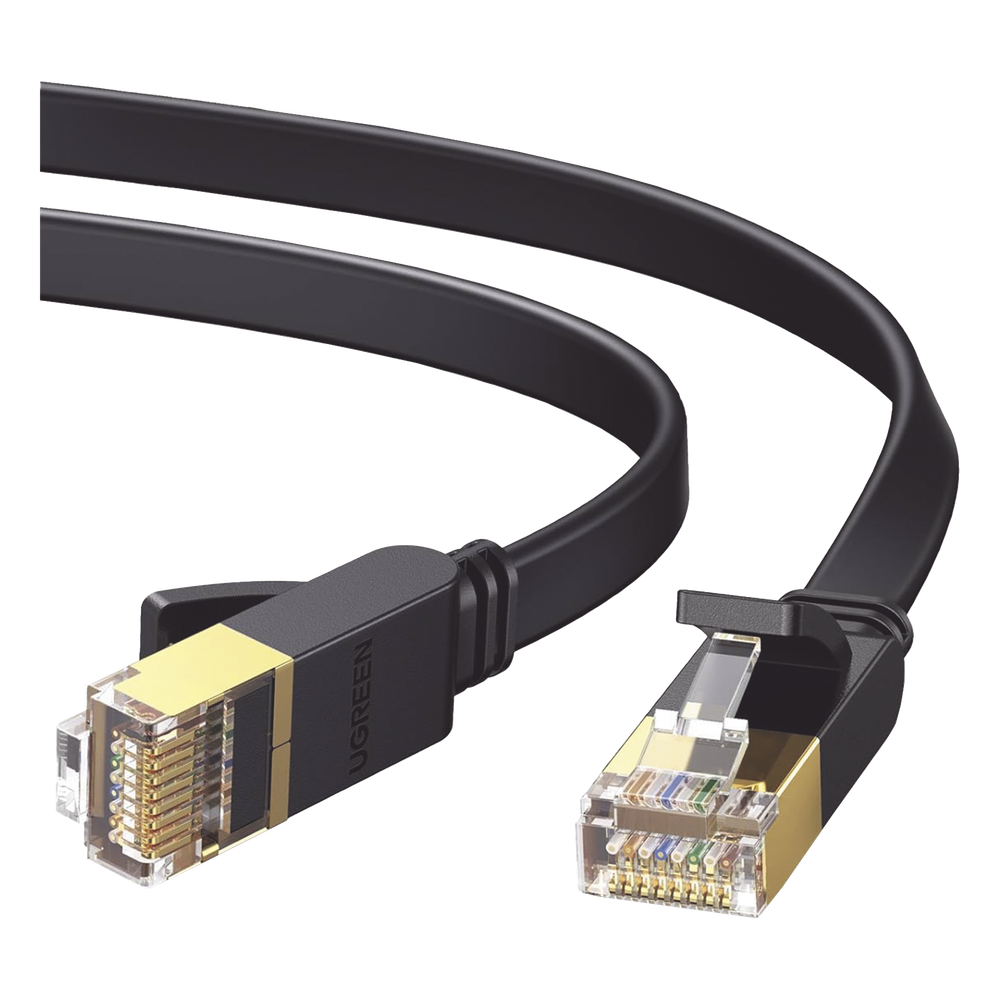 Cable Ethernet Plano Cat7 UGREEN 11262 | U/FTP | 3m | 10 Gbps | 600 MHz | RJ45 Oro 24K | Bajo Alfombra / Rodapié / NAS-Switch 10GbE | SKU 11262