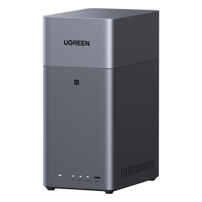 NAS UGREEN NASync DH2300 / Procesador RK3576 / 4GB  / 32GB eMMC / 2 Bahías SATA / JBOD-Basic-RAID 0-RAID 1 / Puerto HDMI 4K / 1 GbE / USB 3.2 Gen 1 Type-C / Detección NFC