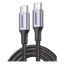 Cable USB-C a USB-C | 3 Metros | Carga Rápida de hasta 100W | Transferencia de datos 480 Mbps | PD3.0 | QC4.0/3.0/2.0 | FPC | AFC | Protección Integrada| Caja de Aluminio | Nylon Trenzado | Amplia Compatibilidad | Color Negro.