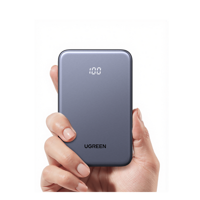 Power bank Ultradelgado  10000mAh / 20W Máximo / Puerto USB-C PD3.0 PPS / Puerto USB-A 22.5W / Batería Polímero de Litio / Pantalla Digital / Carga Rápida 3 Horas / Protocolos Múltiples / Protección