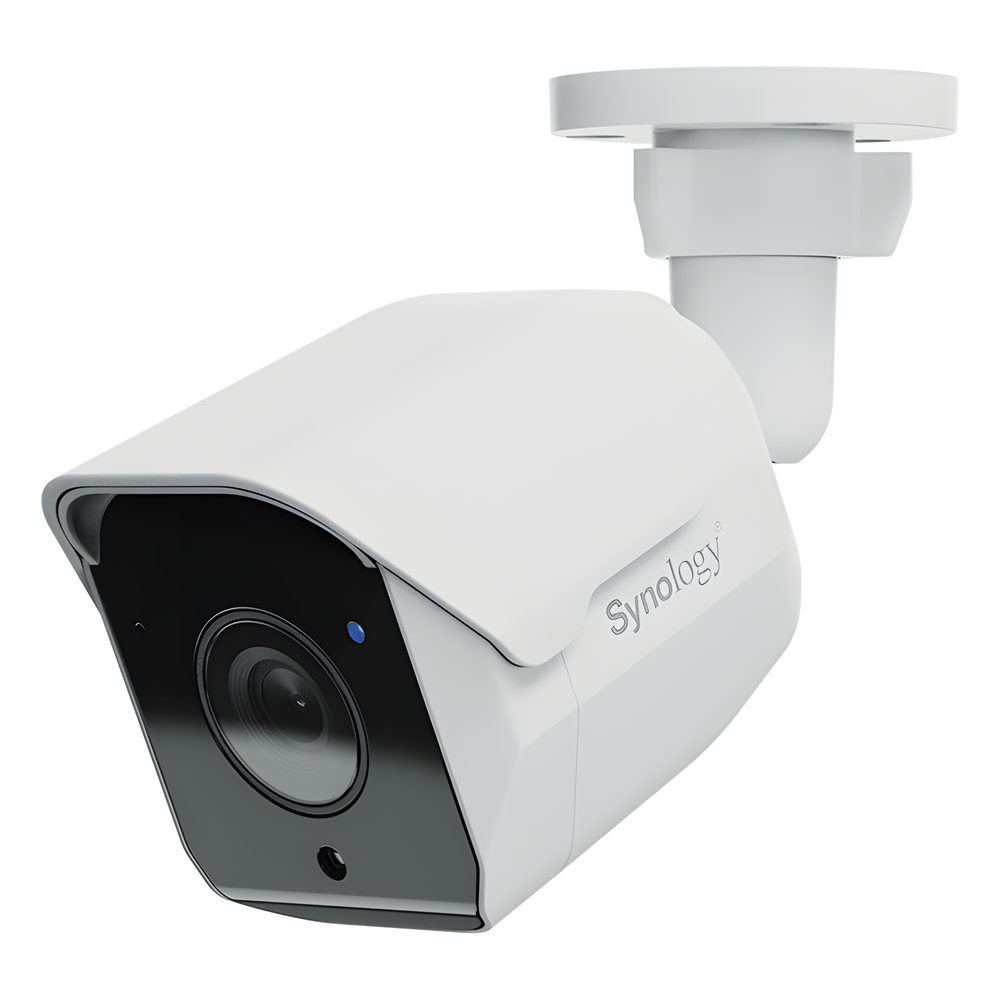 Cámara IP Synology BC500S | 5MP (2880×1620) 30fps | 2.8mm 110° H | IR Nocturno 30m | Edge AI Personas/Vehículos | IP67 | H.265 | microSD 256GB | Surveillance Station sin Licencia | SKU BC500S