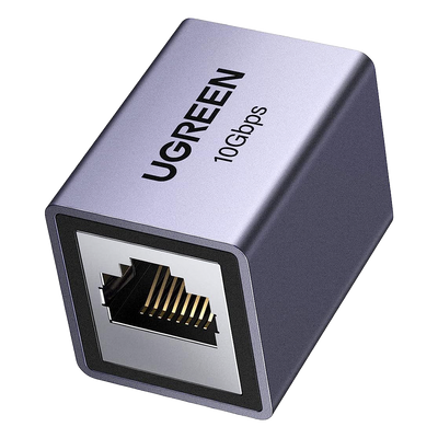 Acoplador STP (Extensor de Cable Ethernet RJ45) | 10Gbps | Blindado | Compatibilidad con Cat8 Cat7 Cat6 Cat5e | Hasta 100 Metros (328.08 Pies) | Aleación de Aluminio