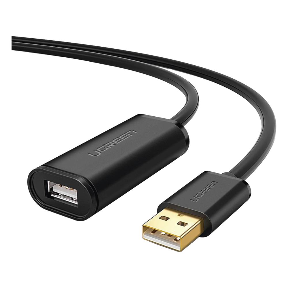Cable USB 2.0 Activo UGREEN 10326 | 30 Metros | Amplificador FE1.1S | 480 Mbps | Blindaje Triple | Impresora / Webcam / Lector Biométrico / Escáner | PVC Ignífugo | SKU 10326
