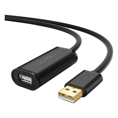 Cable de Extensión Activo USB 2.0 / 30 Metros / Macho-Hembra / Booster individual FE1.1S incorporado / Velocidad de hasta 480 Mbps / Ideal para impresoras, consolas , Webcam, etc.