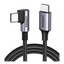 Cable USB-C a USB-C | 1 Metro (3.28 Pies) | Conector con Ángulo Recto de 90° | Carga Rápida de hasta 60W | 480 Mbps | PD3.0 | QC4.0/3.0/2.0 | FPC | AFC | Protección Integrada | Caja de Aluminio | Nylon Trenzado | Color Negro
