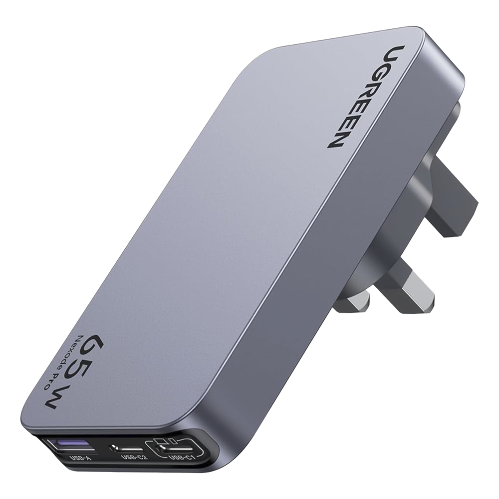 Cargador GaN 65W UGREEN 25356 | PPS + PD 3.0 + QC 4.0 | Samsung Super Fast 2.0 | 2×USB-C (65W+) + USB-A | MacBook Air M4 | Viaje Internacional 100-240V | 3 Dispositivos Simultáneos | SKU 25356