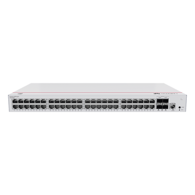 Switch PoE Administrable / 48 Puertos Gigabit / 4 Puertos 10GE SFP+ / PoE Perpetuo 380W / 176 Gbps / Capa 2