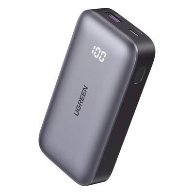Mini Power Bank 30W  | 10 000 mAh |  2 Puertos PD3.0, USB C+A | Carga Rápida | Pantalla Digital | Compatible con iPhone 16 Pro Max/15/14, MacBook Air, iPad, Galaxy S24 Ultra, | Color Negro.
