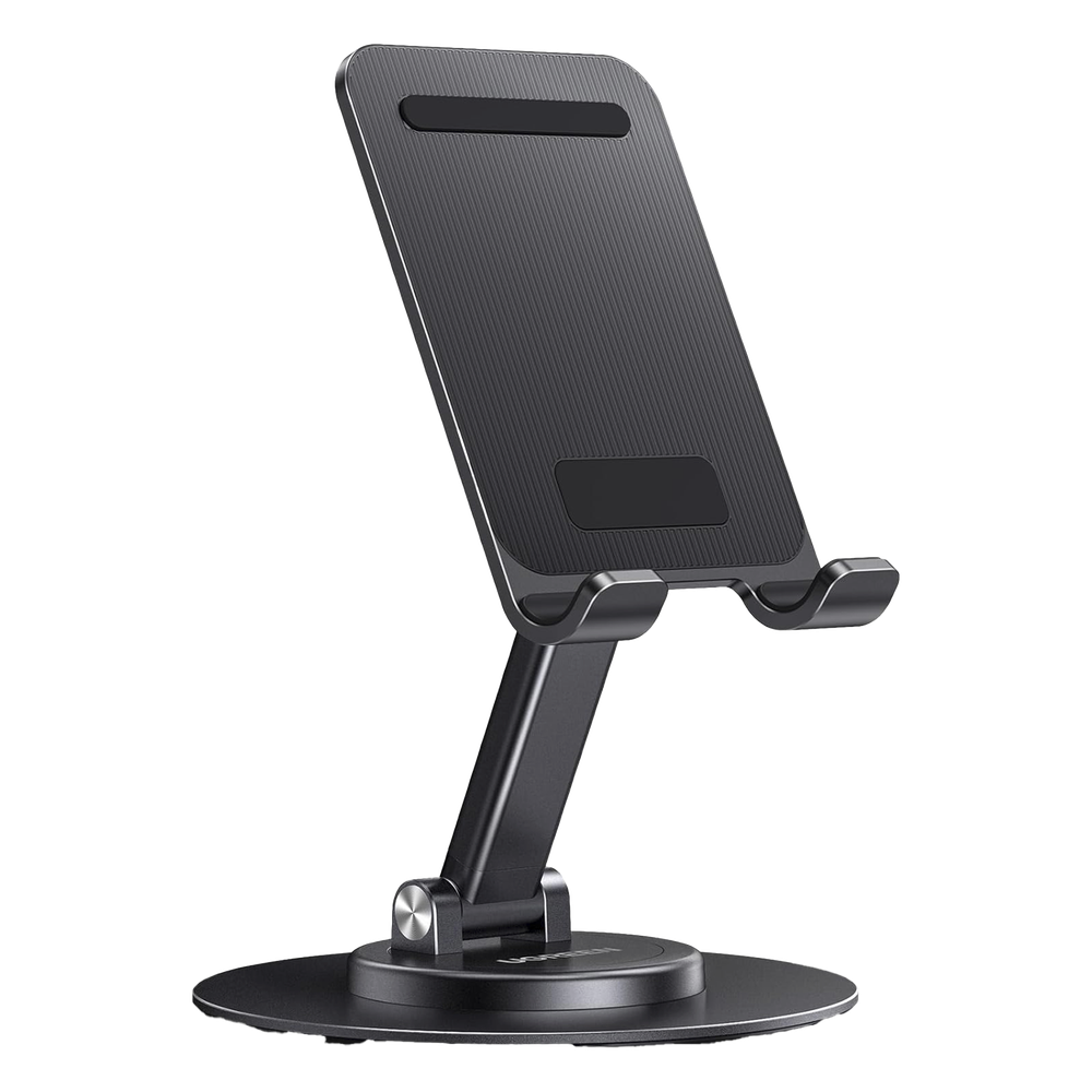 Soporte Giratorio UGREEN Aluminio | 360° | iPhone Samsung iPad 4-9.7'' | Home Office Videoconferencia | Ángulo 0-130° | Altura 17-20cm | Carga Sin Retirar | Plegable | SKU 35152