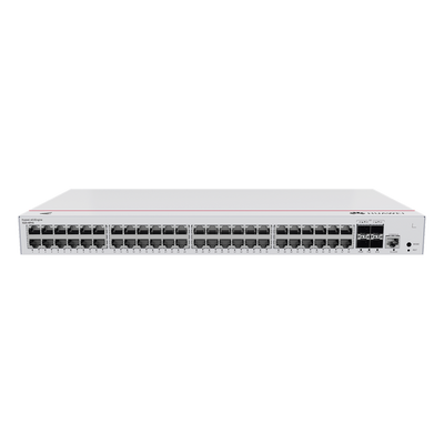 Switch de Acceso Gigabit Administrable PoE Capa 2 / 48 puertos 10/100/1000 Mbps (PoE) / 4 Puertos 1GE SFP Uplink / ERPS / IMGP Snooping / DHCP Snooping / PoE Perpetuo / 380W / Administración Nube Gratis