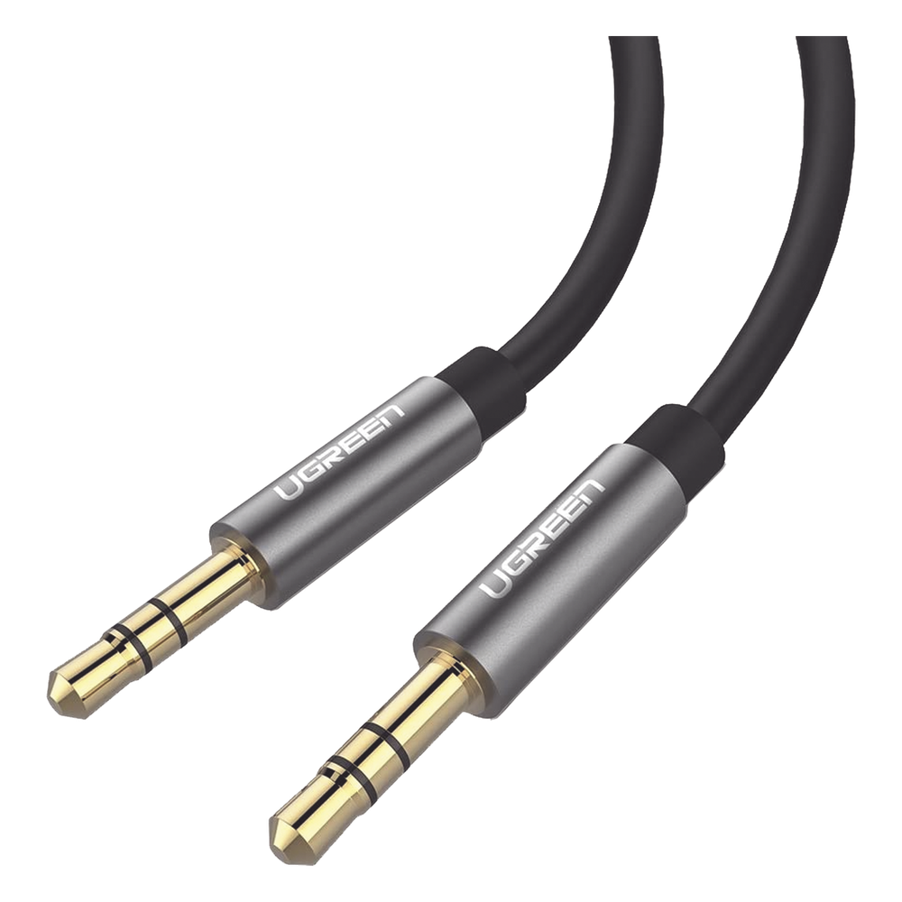 Cable Auxiliar 3.5mm UGREEN 2m | Macho a Macho | Oro 24K Aluminio TPE | PC Laptop Amplificador | TV Altavoces | Switch Bocinas | Blindaje RF EM Bucle | SKU 10735