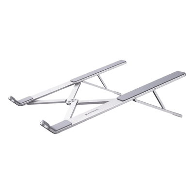 Soporte Portátil de Aluminio para Laptop / Amplia Compatibilidad de 11-17.3" / Ajuste de Altura 46.5 mm-136.5 mm / Capacidad de carga de 5 kg / Diseño Plegable / Material de Aleación de Aluminio + Silicona.
