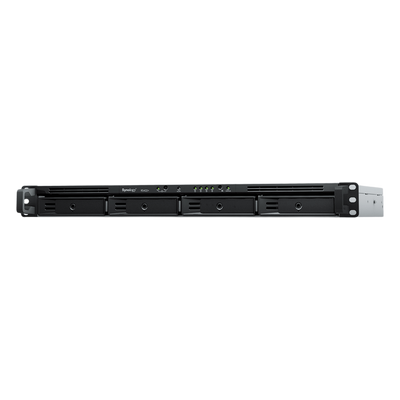 NAS RackStation RS422+ | 4 Bahías | 1U | AMD Ryzen R1600 | 2 GB DDR4 ECC | 570 MB/s Lectura | 530 MB/s Escritura | Puertos Dual 1GbE | Actualización 10GbE | Compatibilidad RAID | Synology DSM.