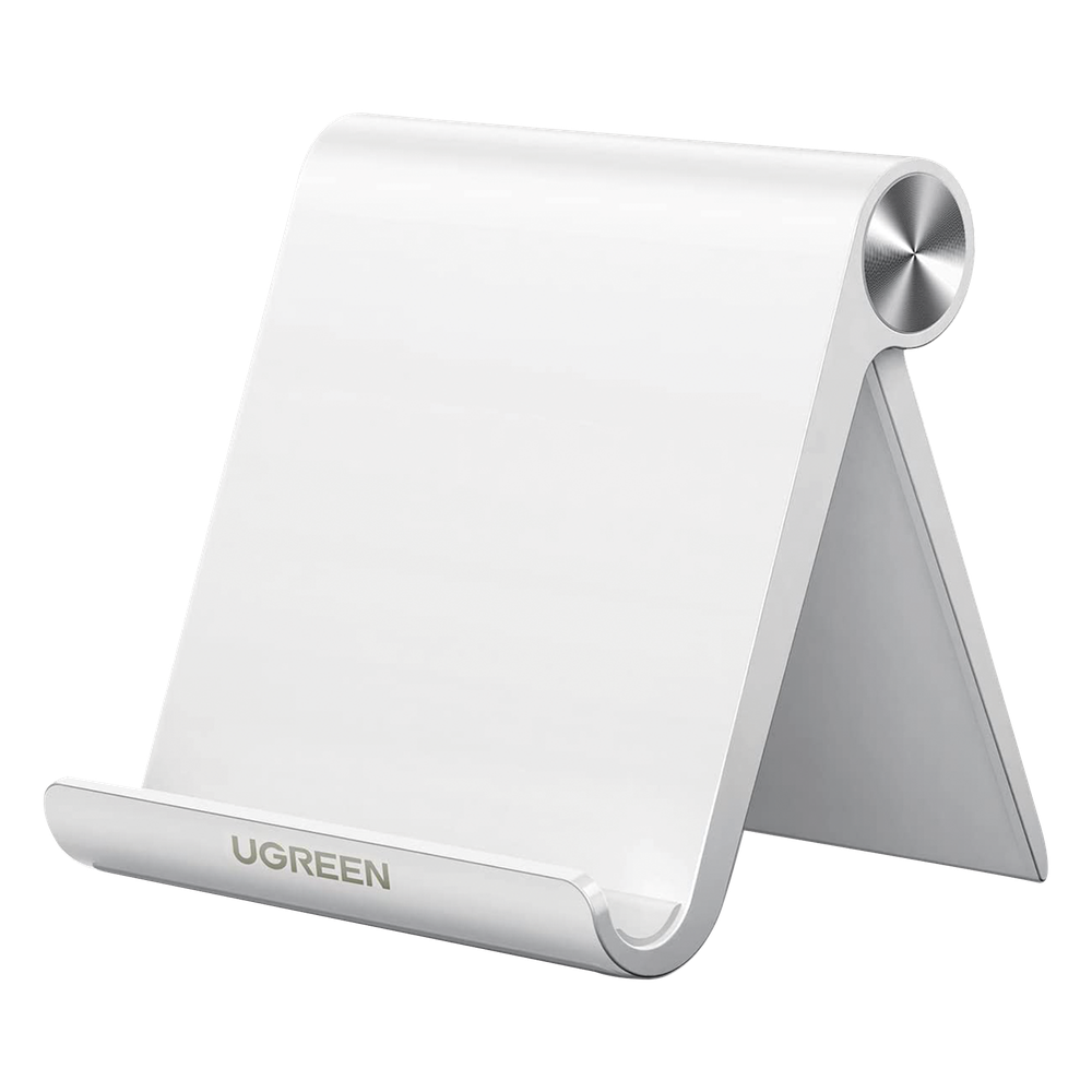 Soporte Escritorio Smartphone UGREEN 30285 | Blanco | Ajustable 0°-100° | 4''-7.9'' | ABS | Goma Antiarañazos | Plegable 96×85mm | DS cam / Videoconferencia / Videovigilancia | SKU 30285