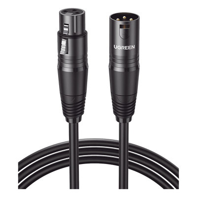 Cable para Micrófono XLR Tipo Canon Macho a Hembra | 5 Metros Plug & Play | Anti interferencias | Triple Blindaje | Alta Calidad | Color Negro