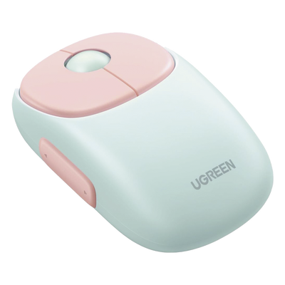 Mouse Inalámbrico FUN | Recargable| 2.4G & Bluetooth | 4 Niveles de DPI | Silencioso | Ergonómico | 5 Botones | Compatible con Windows, macOS 10.5, Android iOS Linux y Chrome OS | Color Rosa.