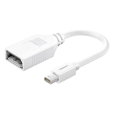 Cable Mini DP Macho a DP Hembra | Thunderbolt 2 | Version DP 1.2 | Soporta 4K*2K | Cable de 15 cm (5.91 Pulgadas) | Color Blanco.
