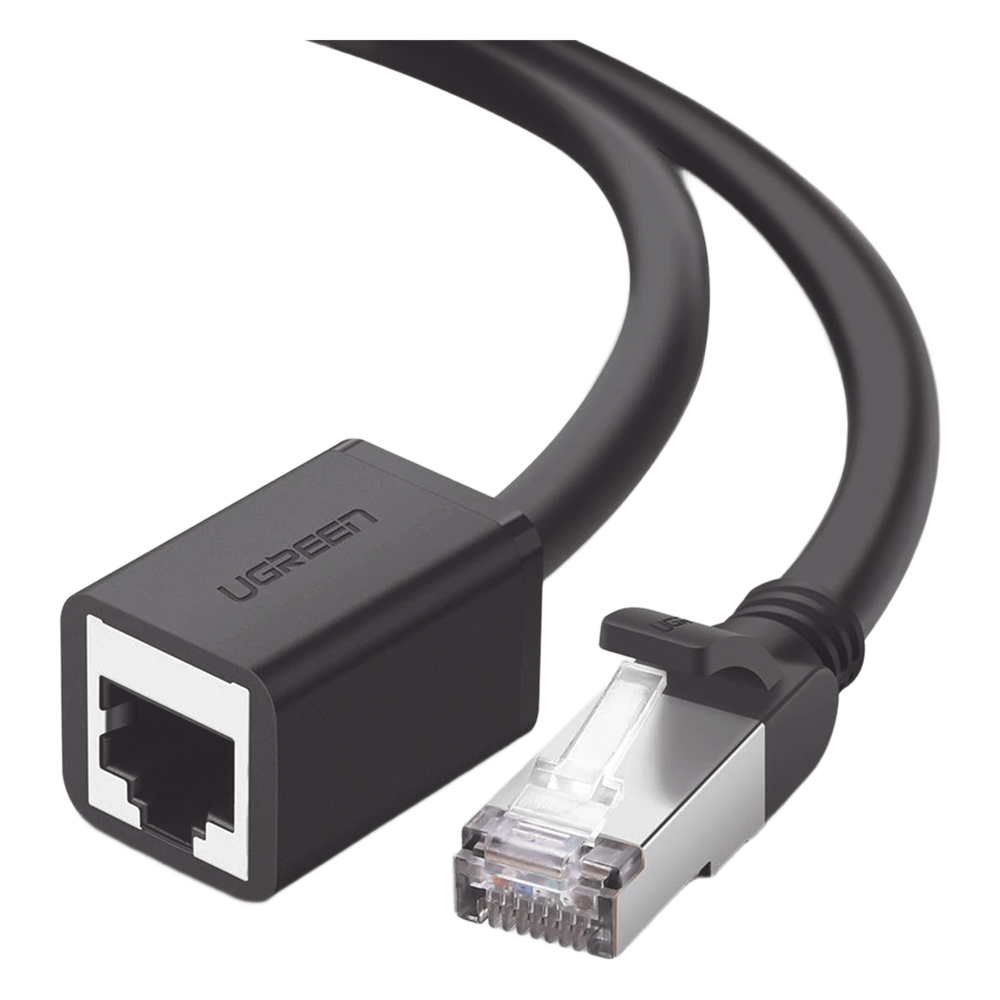 Cable de Extensión Cat6 RJ45 F/UTP / Macho a Hembra / 2 Metros (6.56 Pies) / Método de Conexión 568B / Velocidad de Transmisión 1000Mbps / Ancho de Banda del Canal 250MHz / Caja de Cobre / Negro