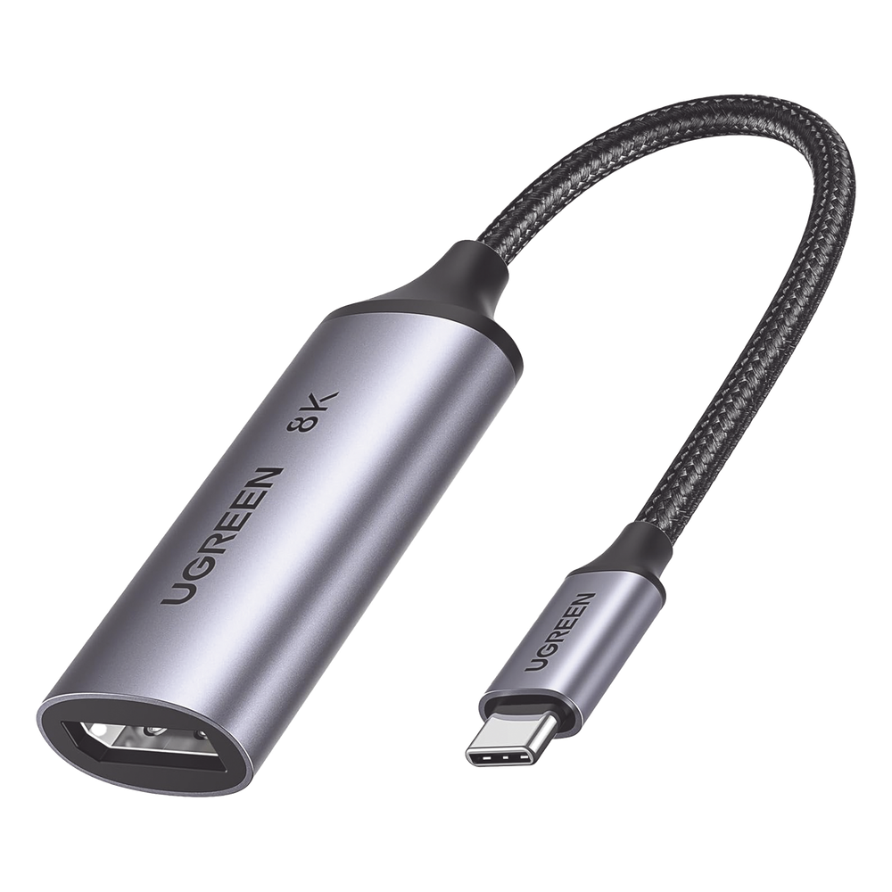 Adaptador USB-C a DisplayPort 1.4 UGREEN | 8K@60Hz 4K@240Hz | MacBook Laptop a Monitor DP | Thunderbolt 3/4 | VRR ALLM MST Multi-Monitor | HDR Dolby | Aluminio 10cm | SKU 15575