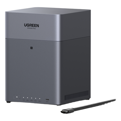 NAS UGREEN NASync DH4300PLUS  / 4 Bahías SATA / Procesador RK3588C 8 GB RAM / 2.5GbE Puerto / HDMI 4K / USB 3.2 Type-C / RAID 0/1/5/6/10 / Acceso Remoto UGREENlink