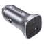 Cargador de Auto 24W | Puerto USB-A y USB-C | Carga Rápida | Compatible con Vehículos de 12 y 24 VCD | PD3.0 + QC3.0 | Indicador Led | Diseño Compacto | Chip Inteligente | Caja de Aluminio