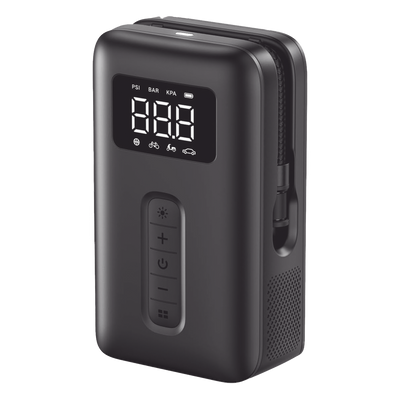 Inflador de Neumáticos | Compresor de Aire Portátil |  Bomba de Aire de 150 PSI | Flujo de Aire de 15L/Min | Con Batería Integrada | Cuenta con Luz LED | Ideal para coches, bicicletas, pelotas de motocicleta.