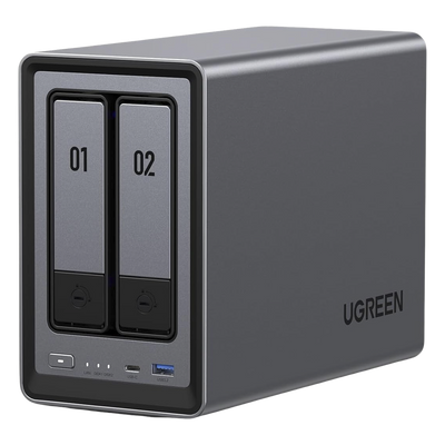 NASync DXP2800 | SO UGOS Pro |  Intel N100 12th Gen Intel® 4 Core™ | 2 Bahías SATA hasta 48TB | 2-Bahias (M.2 NVMe) hasta 16TB | 8GB DDR5 (Exp. a 16GB) | Ethernet 2.5G  | HDMI 4K | 2* USB2.0 | 1*USB 3.2Gen | 1* USB 3.2Gen2 | 1*USB-C 3.2Ge
