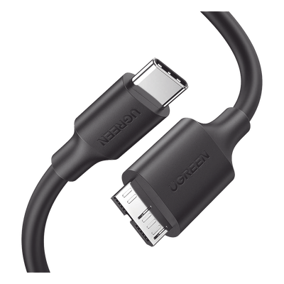 Cable USB Tipo C 3.0 a Micro Tipo B | 1m |Carga Rápida | 5 Gbps | Transferencia de Datos | Blindaje Interior Múltiple | Compatible con Disco Duro Externo, Portátiles, Seagate, Nikon, Canon.