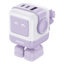 Cargador RobotGaN de 65W Serie UNO | 3 Puertos de Carga Rápida | 2 USB-C | 1 USB-A | PD 3.0 | QC 4.0 | Carga Inteligente | Tecnología GaN II | Zapato Magnético Extraíble | Carcasa Ignífuga | Pantalla LED