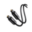 Cable Óptico Toslink (S/PDIF) de Alta Calidad para Audio Digital / 3 Metros (9.84 Pies) / Tapa de Protección / Dolby 7.1 Canales / Diseño Durable / Plug & Play / Color Negro