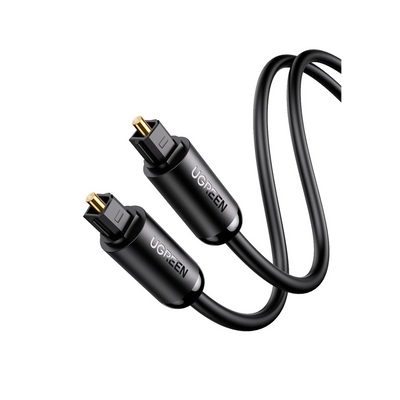 Cable Óptico Toslink (S/PDIF) de Alta Calidad para Audio Digital / 3 Metros (9.84 Pies) / Tapa de Protección / Dolby 7.1 Canales / Diseño Durable / Plug & Play / Color Negro