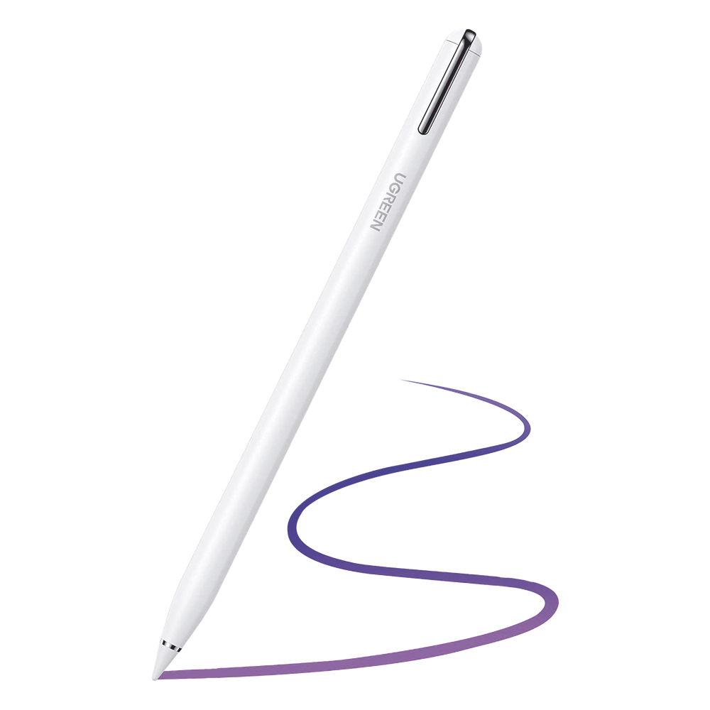 Lápiz Stylus UGREEN para iPad | 2ª Generación | Bluetooth + USB-C | Punta 1.6mm | Rechazo de Palma | Inclinación 5 Ángulos | 14h | Adsorción Magnética | Procreate GoodNotes Notability | SKU 90915