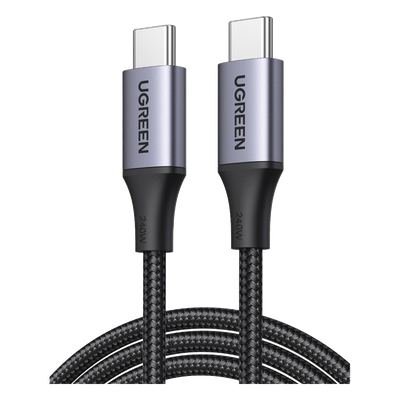 Cable USB-C a USB-C / 2 m (6.6 ft) / Carga 240W / PD3.1 / 480 Mbps / Aluminio / Nylon Trenzado