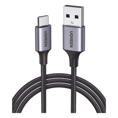 Cable USB-A a USB-C / 2 Metros (6.56 Pies) / 480 Mbps / Carga Rápida 18W / Nylon Trenzado / Aluminio
